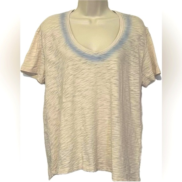 ATM Anthony Thomas Melillo Slub Jersey V-Neck, Coral Stone/ Powder, Size XS/S - Picture 1 of 13